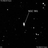 NGC 981 - спиральная галактика. Описание NGC 981:, Галактика в созвездии Кит