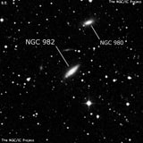 NGC 982 - спиральная галактика. Описание NGC 982:, Галактика в созвездии Андромеда