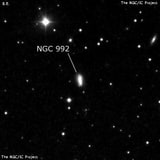 NGC 992 - спиральная галактика. Описание NGC 992:, Галактика в созвездии Овен