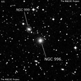 NGC 996 - эллиптическая галактика. Описание NGC 996:, Галактика в созвездии Андромеда